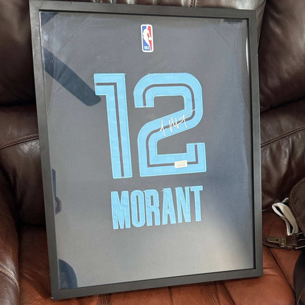 Signed & Framed Ja Morant #12 Grizzlies Jersey with COA